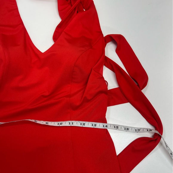 Harper + Lemon Red Even Gown New With Tags V-Neck Open Back Formal Dress - Picture 7 of 10